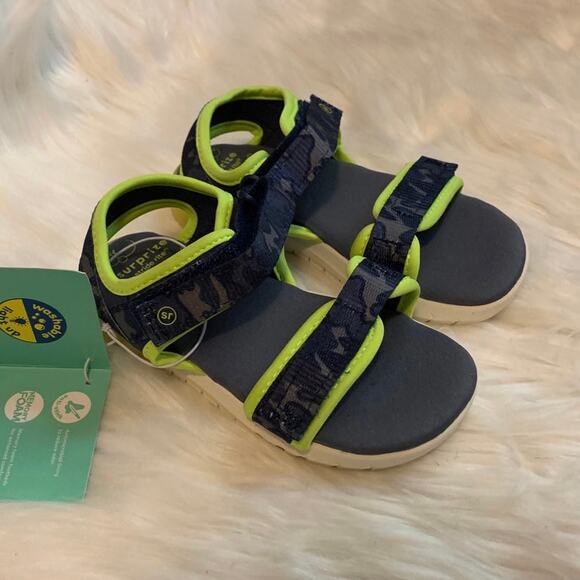 Surprize by Stride Rite New Navy & Yellow Lumos Light-Up Sandal Size 10 - Picture 3 of 7